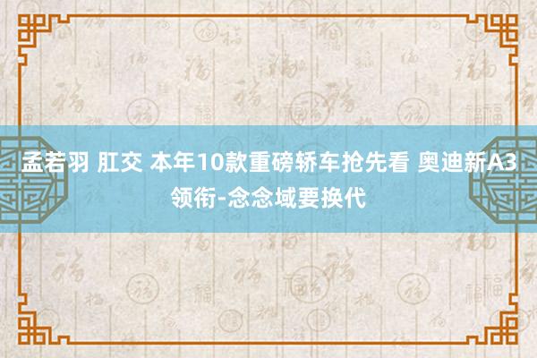 孟若羽 肛交 本年10款重磅轿车抢先看 奥迪新A3领衔-念念域要换代