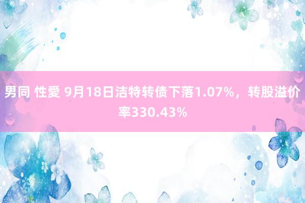 男同 性愛 9月18日洁特转债下落1.07%，转股溢价率330.43%