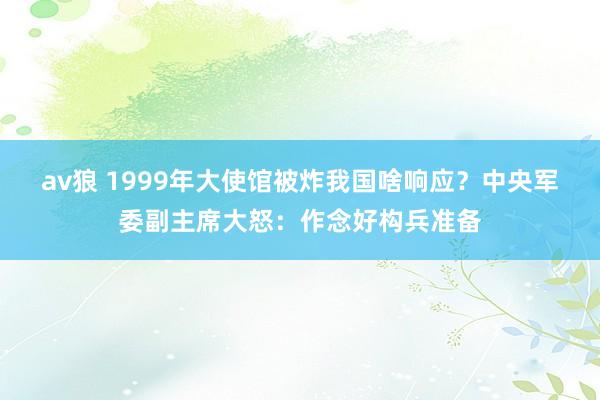 av狼 1999年大使馆被炸我国啥响应？中央军委副主席大怒：作念好构兵准备