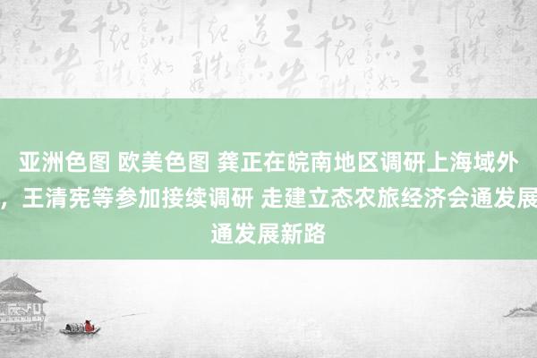 亚洲色图 欧美色图 龚正在皖南地区调研上海域外农场，王清宪等参加接续调研 走建立态农旅经济会通发展新路