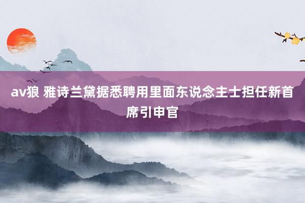 av狼 雅诗兰黛据悉聘用里面东说念主士担任新首席引申官