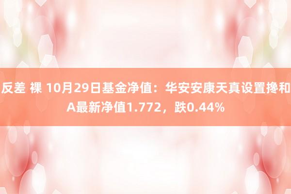 反差 裸 10月29日基金净值：华安安康天真设置搀和A最新净值1.772，跌0.44%