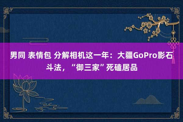 男同 表情包 分解相机这一年：大疆GoPro影石斗法，“御三家”死磕居品