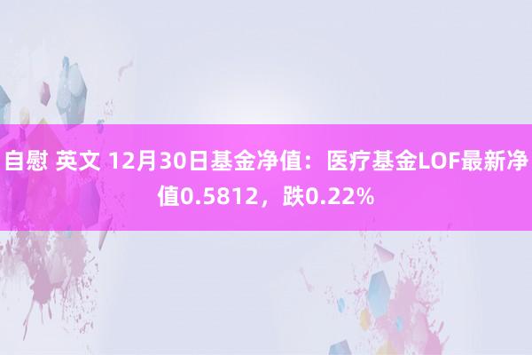 自慰 英文 12月30日基金净值：医疗基金LOF最新净值0.5812，跌0.22%