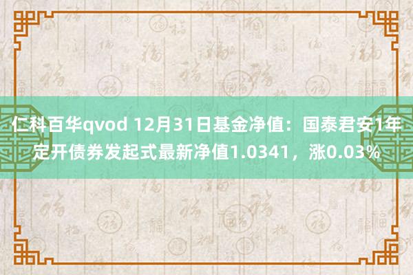 仁科百华qvod 12月31日基金净值：国泰君安1年定开债券发起式最新净值1.0341，涨0.03%