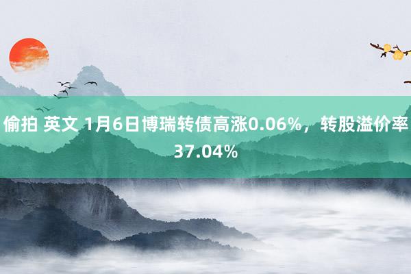 偷拍 英文 1月6日博瑞转债高涨0.06%，转股溢价率37.04%