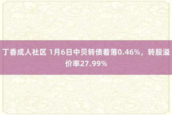 丁香成人社区 1月6日中贝转债着落0.46%，转股溢价率27.99%