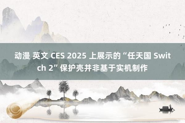 动漫 英文 CES 2025 上展示的“任天国 Switch 2”保护壳并非基于实机制作