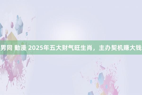 男同 動漫 2025年五大财气旺生肖，主办契机赚大钱